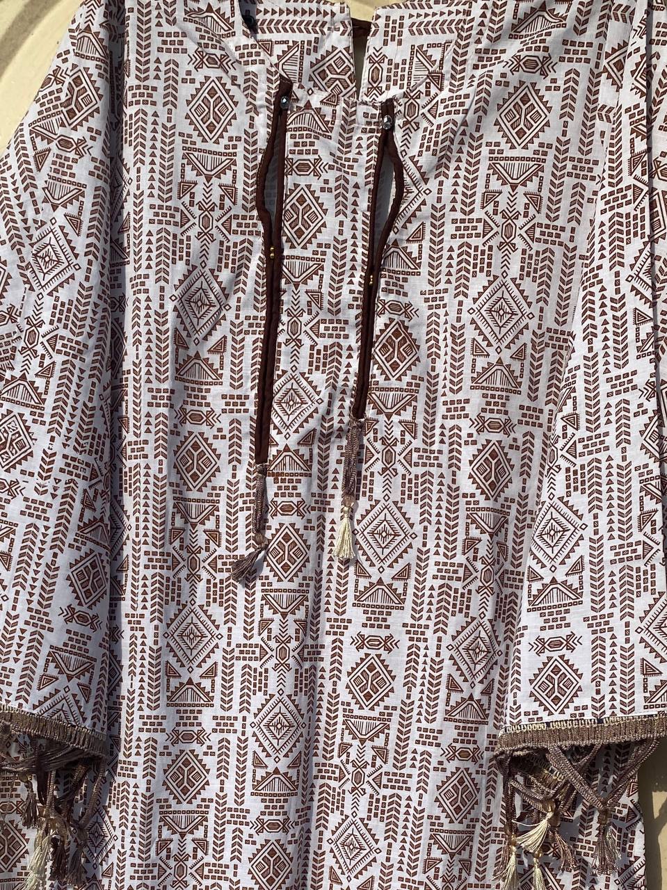 Stylish kurti Brown&White mixed