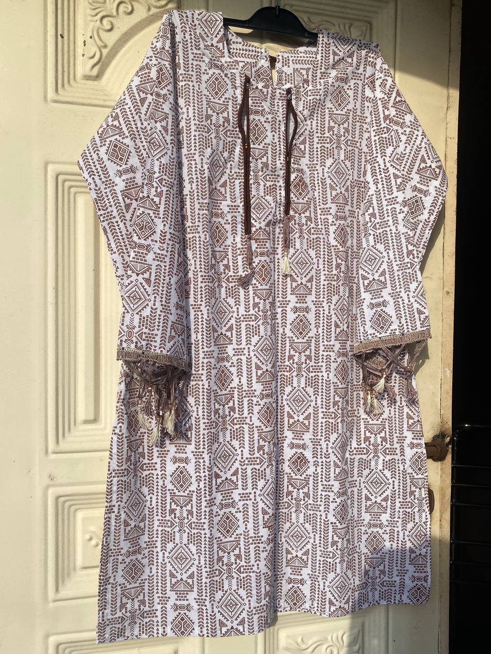 Stylish kurti Brown&White mixed