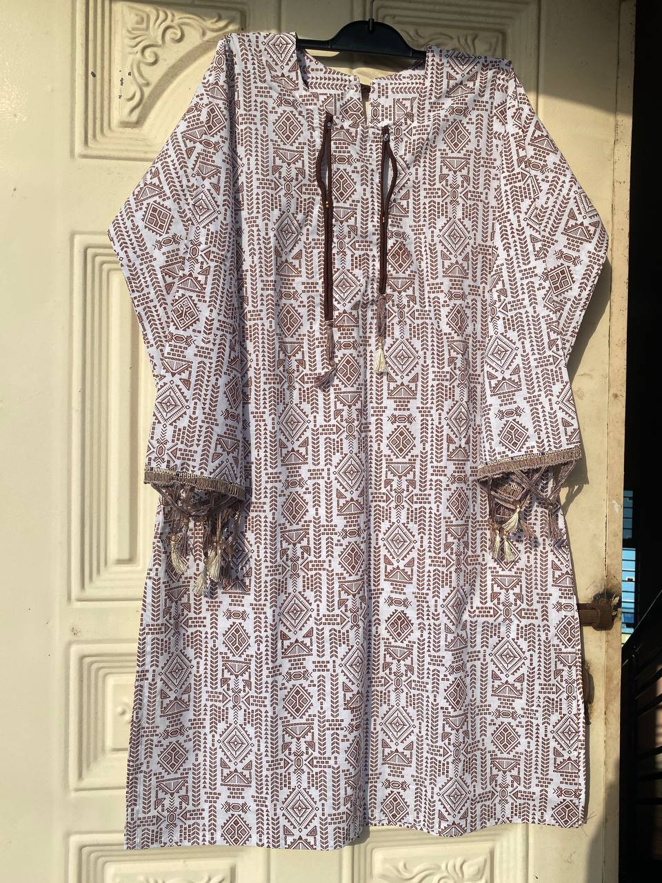 Stylish kurti Brown&White mixed
